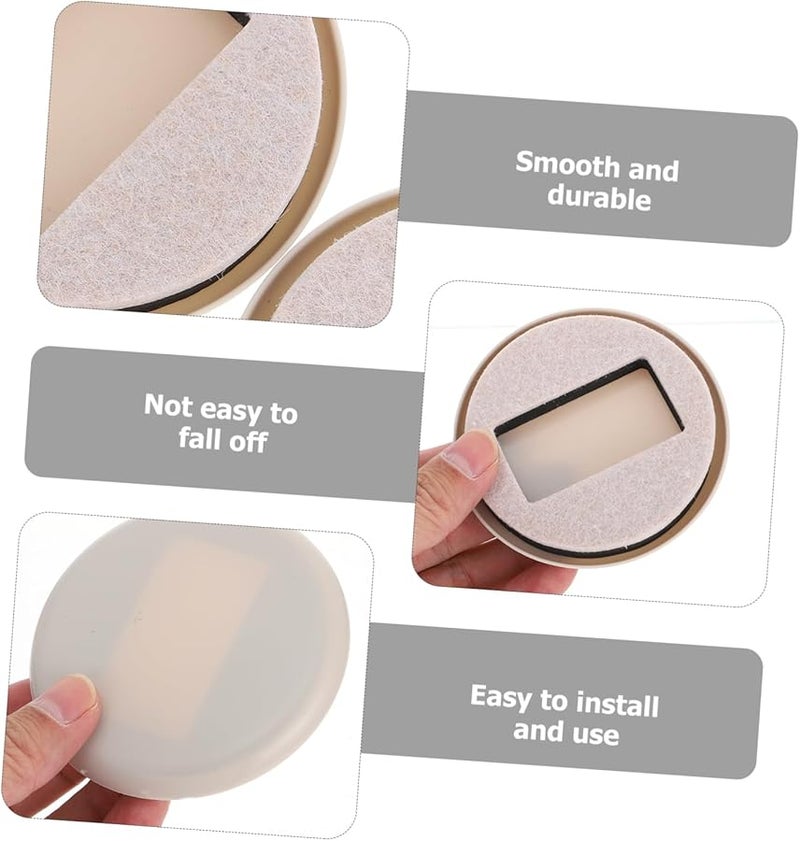 Heavy Duty Furniture Caster Cups 5PCS Non Slip Felt Pads Floor Protectors for Chair Wheels Bed Couch - Image 2